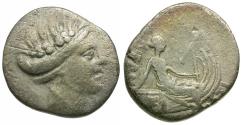 Ancient Coins - Euboia. Histiaia AR Tetrobol / Nymph
