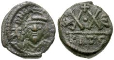 Ancient Coins - *Sear 874* Byzantine Empire. Heraclius (AD 610-641) &#198; Half Follis