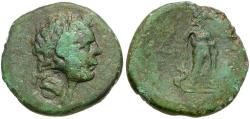 Ancient Coins - Thrace. Maroneia Æ24 / Asklepios