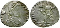 Ancient Coins - Arcadius (AD 383-408) Clipped AR Siliqua / Roma