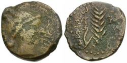 Ancient Coins - Spain. Iberia. Abra Æ30 / Plough