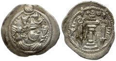 Ancient Coins - Sasanian Empire. Peroz I (AD 459-484) AR Drachm