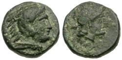 Ancient Coins - Mysia. Pergamon Æ10 / Herakles and Athena
