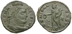 Ancient Coins - Galerius (AD 305-311) Æ Follis / Genius