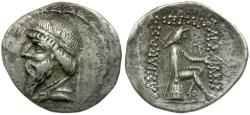 Ancient Coins - Kings of Parthia. Mithradates I (165-132 BC) AR Drachm