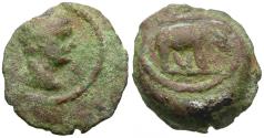 Ancient Coins - Trajan (AD 98-117). Egypt. Alexandria Æ Dichalkon / Elephant
