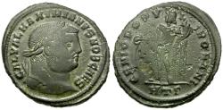 Ancient Coins - Galerius, as Casear (AD 293-305) Æ Follis / Genius