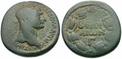 Ancient Coins - Trajan (AD 98-117). Cyrrhestica. Beroea Æ26 / Wreath