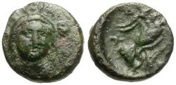 Ancient Coins - Euboia. Chalkis Æ14 / Eagle