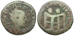 Ancient Coins - Valerian I (AD 253-260). Macedon. Thessalonica Æ21 / Prize Urns