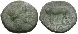 Ancient Coins - Thessaly. Atrax Æ15 / Horse