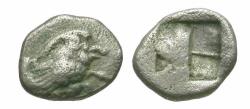 Ancient Coins - Ionia. Klazomenai AR Hemiobol / Winged Boar