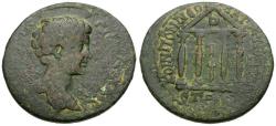 Ancient Coins - Geta, as Caesar (AD 198-209). Pontus. Neocaesarea Æ32 / Temple