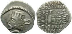 Ancient Coins - Kings of Parthia. Vardanes II (AD 55-58) AR Drachm