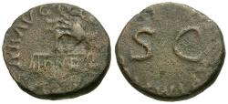 Ancient Coins - Claudius (AD 41-54) Æ Quadrans / Scales