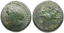 Ancient Coins - Mysia. Adramytion Æ16 / Warrior on Horseback