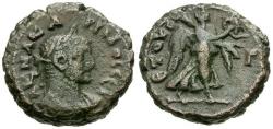 Ancient Coins - Carinus (AD 283-285). Egypt. Alexandria Æ Tetradrachm / Nike