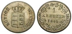 World Coins - German States. Wurttemburg AR One Kreuzer