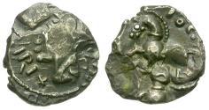 Ancient Coins - Ancient France. Celtic Gaul. Sequani. Togirix type AR Quinarius