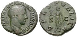 Ancient Coins - Severus Alexander (AD 222-235) Æ Sestertius / Spes