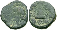 Ancient Coins - Antoninus Pius (AD 138-161). Commagene. Zeugma Æ24 / Temple with Sacred Grove