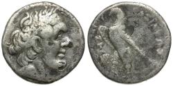 Ancient Coins - Ptolemaic Kings of Egypt. Ptolemy I Soter (305-282 BC) AR Tetradrachm