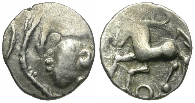 Ancient France. Celtic Gaul. Aedui Tribe AR Quinarius | Celtic Coins