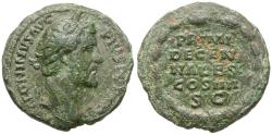 Ancient Coins - Antoninus Pius (AD 138-161) Æ As / Legend in Wreath