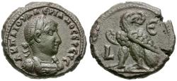 Ancient Coins - Valerian I (AD 253-260). Alexandria. Egypt Æ Tetradrachm / Eagle