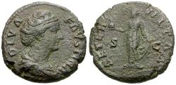 Ancient Coins - Diva Faustina I (died AD 140) Æ As / Aeternitas