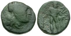 Ancient Coins - Aetolia. Aetolian League Æ15 / Herakles