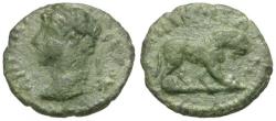 Ancient Coins - Caracalla (AD 198-217). Bithynia. Nicaea Æ14 / Lion
