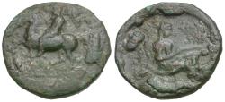 Ancient Coins - Thessaly. Pelinna Æ16 / Mantho