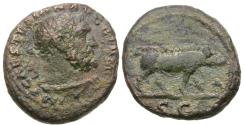 Ancient Coins - Trajan (AD 98-117) Æ Quadrans / Boar