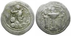 Ancient Coins - Sasanian Empire. Varhran (Bahram) IV (AD 388-399) AR Drachm