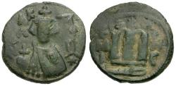 Ancient Coins - Arab-Byzantine. Umayyad Caliphate. Abd al-Malik ibn Marwan (AH 65-86 / AD 685-705) Æ Fals