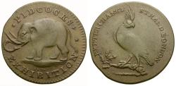 World Coins - Great Britain. Middlesex. London. Gilbert Pidcock Copper Farthing / Elephant