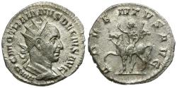 Ancient Coins - Trajan Decius (AD 249-251) AR Antoninianus / Emperor on Horseback
