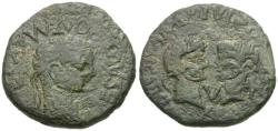 Ancient Coins - Augustus (27 BC-AD 14) with Caius and Lucius. Spain. Tarraco Æ23