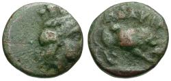 Ancient Coins - Mysia. Plakia Æ11 / Lion