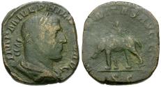 Ancient Coins - Philip I (AD 244-249) Æ Sestertius / Elephant