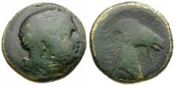 Ancient Coins - Aeolis. Aigai Æ16 / Goat