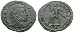 Ancient Coins - Divus Constantius I (died AD 306) Æ4 / Emperor Seated