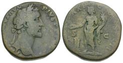 Ancient Coins - Antoninus Pius (AD 138-161) Æ Sestertius / Ex Curtis Clay Collection