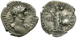 Ancient Coins - Hadrian (AD 117-138) AR/Æ Fourrée Denarius / Pietas