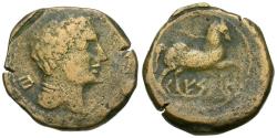 Ancient Coins - Spain. Iberia. Kesetanians. Kese Æ22 / Horse