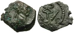 Ancient Coins - Trajan (AD 98-117). Egypt. Alexandria Æ Dichalkon / Caduceus