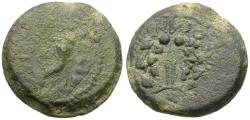 Ancient Coins - Judaea. Hasmonean. Mattathias Antigonus (40-37 BC) Æ 8 Prutot / Double Cornucopia