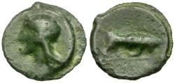 Ancient Coins - Ancient France. Celtic Gaul. Bituriges Cubi Tribe Potin / Bull
