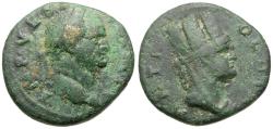 Ancient Coins - Vespasian (AD 69-79), Seleucis and Pieria. Antioch on Orontes Æ Semis / Tyche